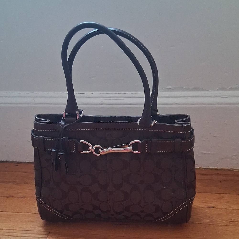Coach Signature Brown Handbag Preowned